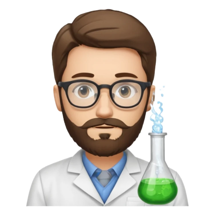 scientist professor young man bearded sticker