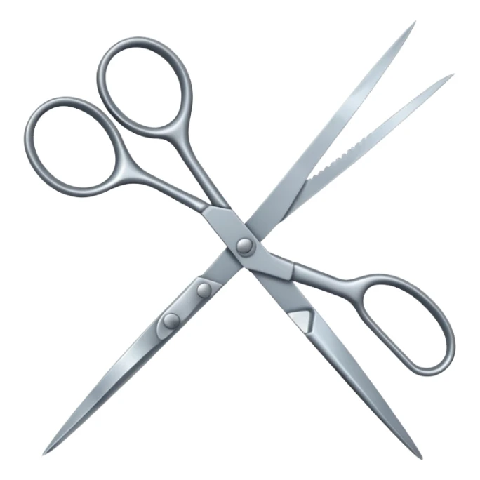 scissors cutting film sticker