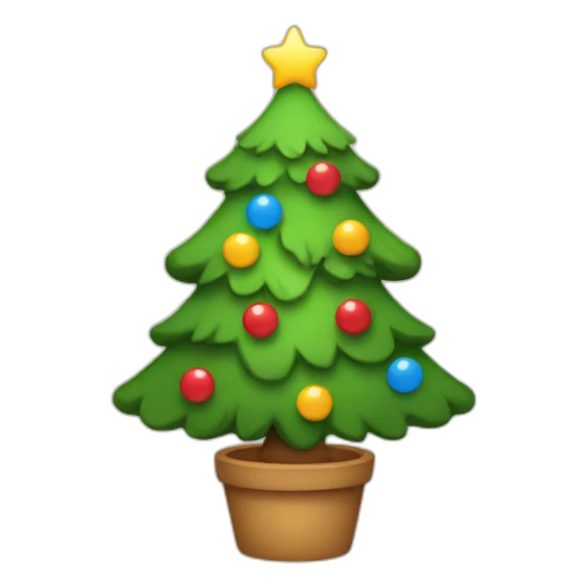 christmas tree kawaii sticker