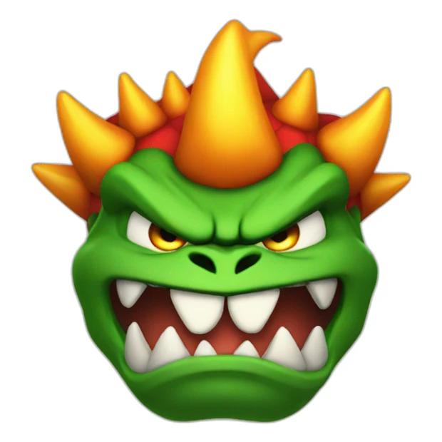 bowser angry face sticker