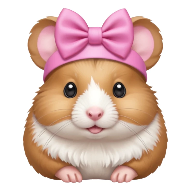 cute hamster wearing a bow on its head sticker