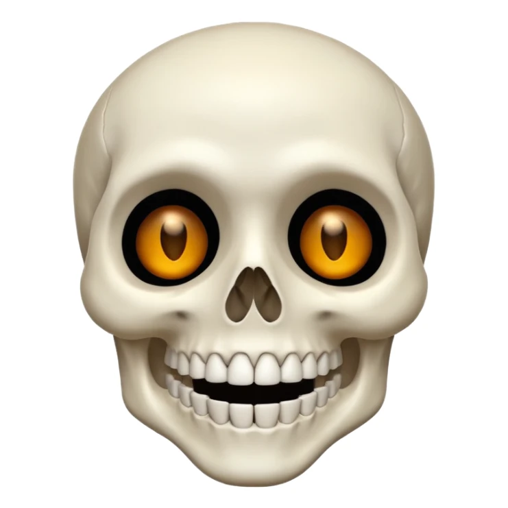 Skeleton face  surprise sticker