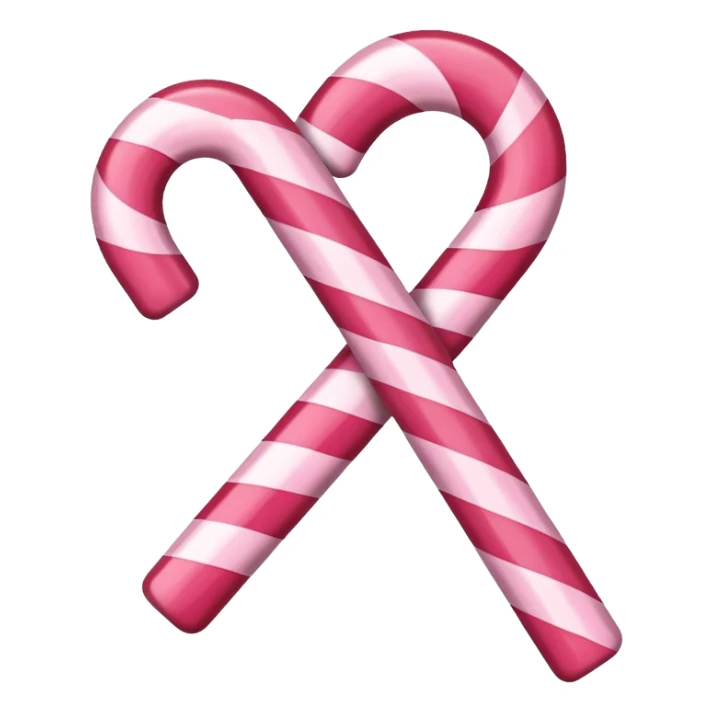 Red and pink candy cane sticker