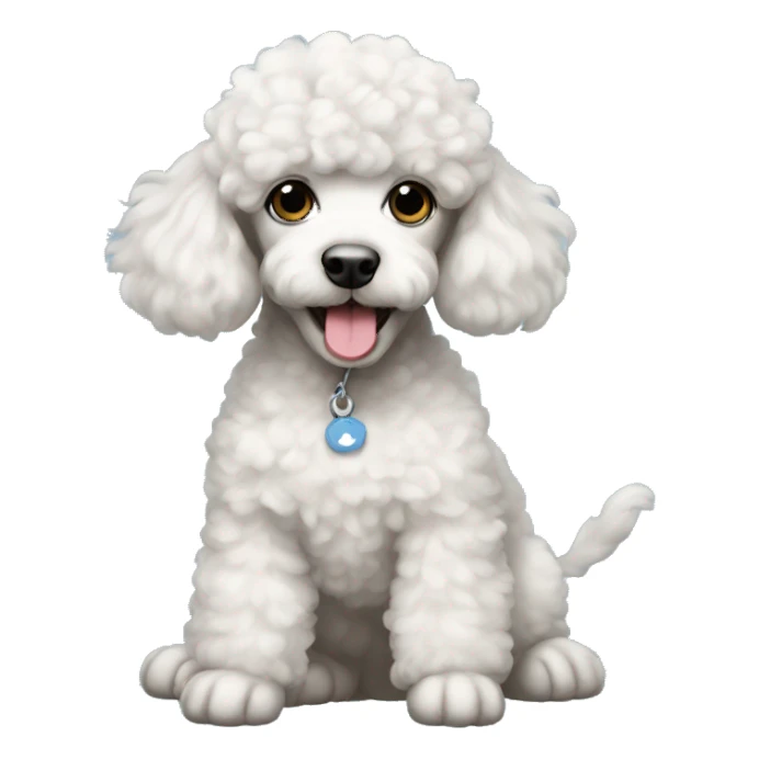 Poodle baby sticker