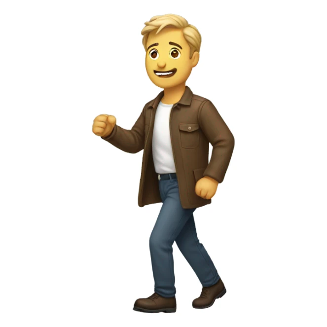 man go to the right sticker