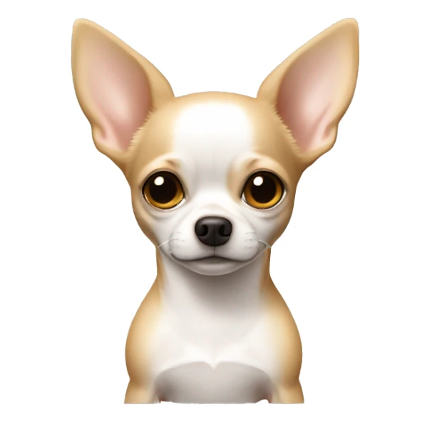 chihuahua branco e bege  sticker