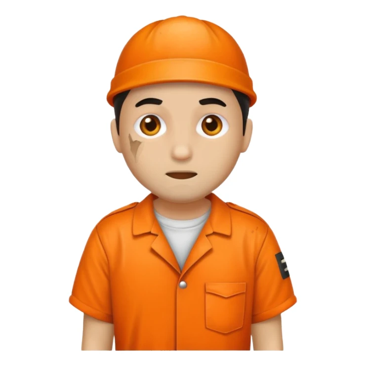 prisoner uniform orange no human sticker