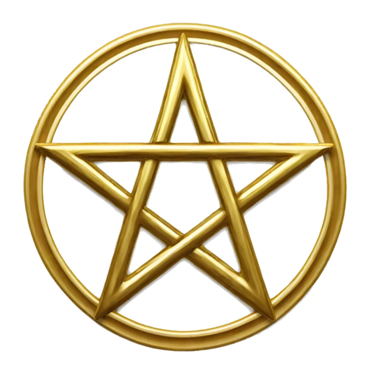 pretty golden pentacle sparke sticker