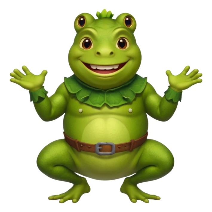 frog in a shrek costume sticker