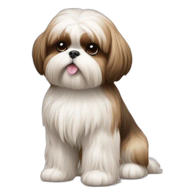 Dog Shih Tzu with long wool full-body sticker