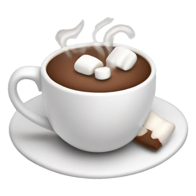 a hot cocoa with marshmellows sticker