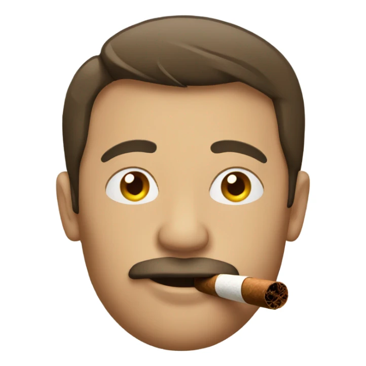 Man smoking a cigar sticker