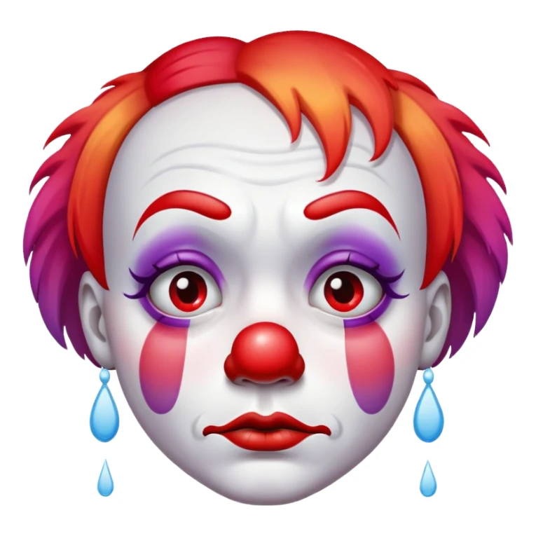 sad Clown face sticker