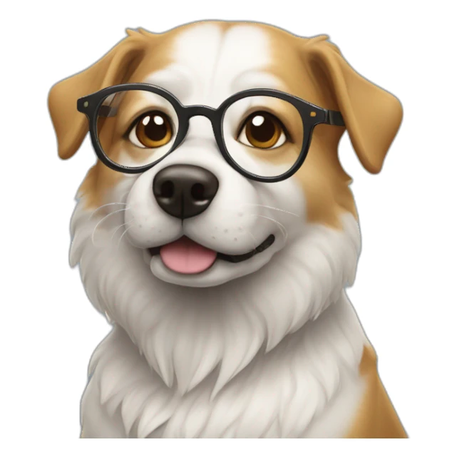 hund mit brille sticker