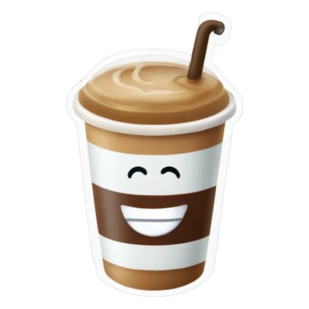 Iced coffee cup with happykopi logo sticker