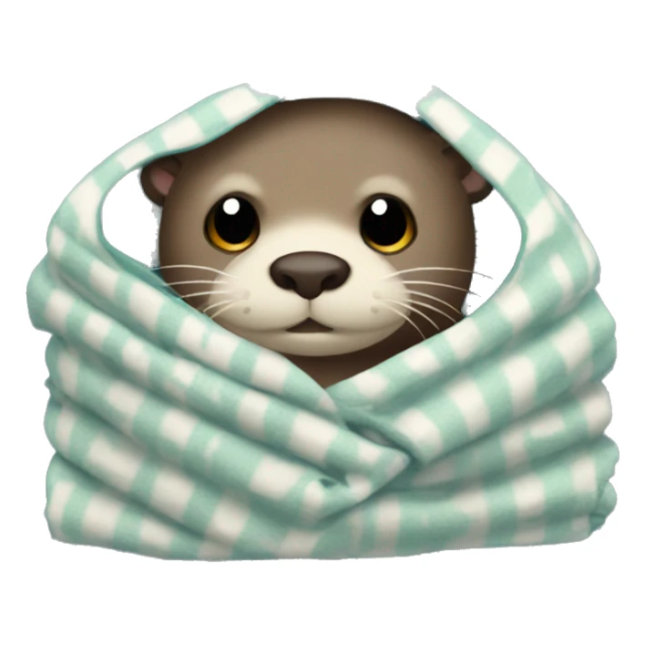 otter in a blanket sticker