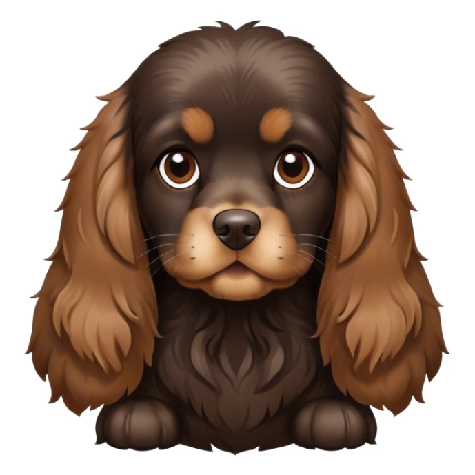 Black and brown Cocker Spaniel Dog sticker