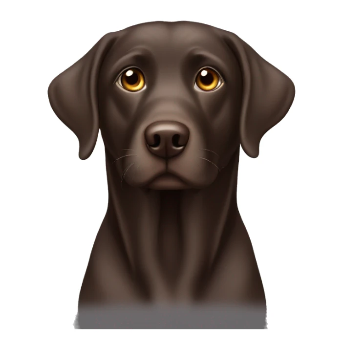 chocolate lab with grey hairs  sticker