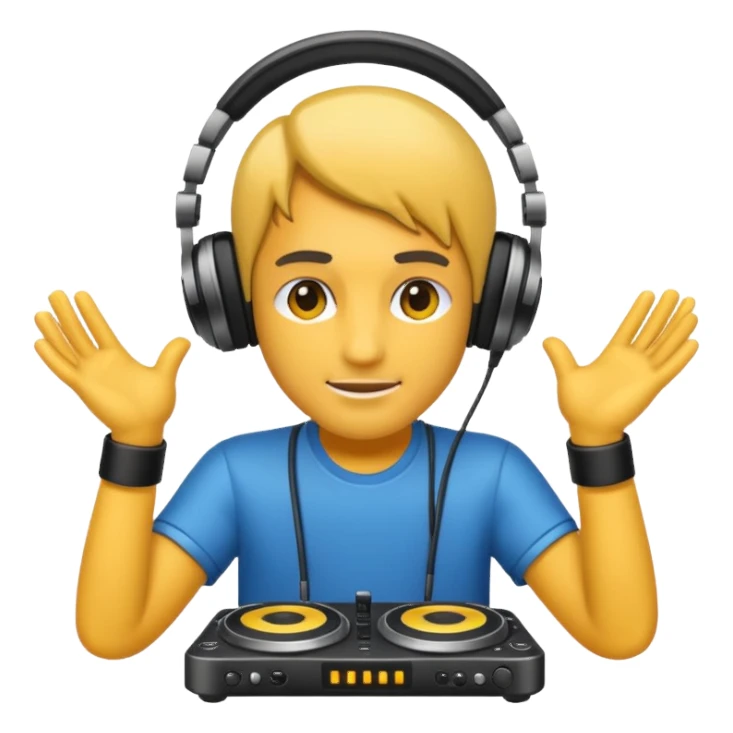 DJ with headphones sticker