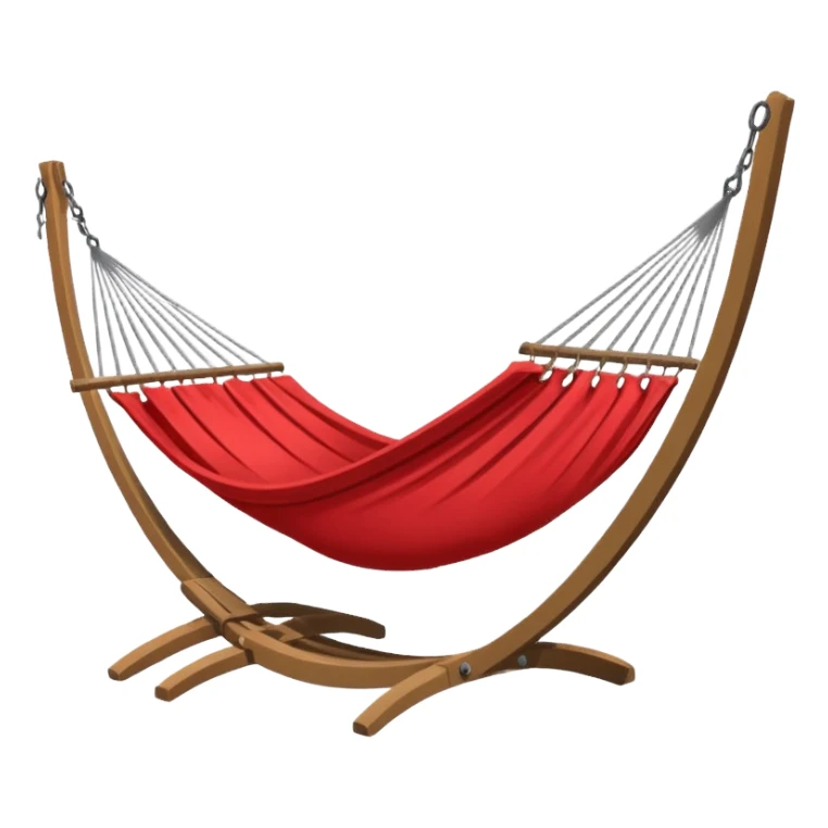 Un hamaque simple rouge sticker