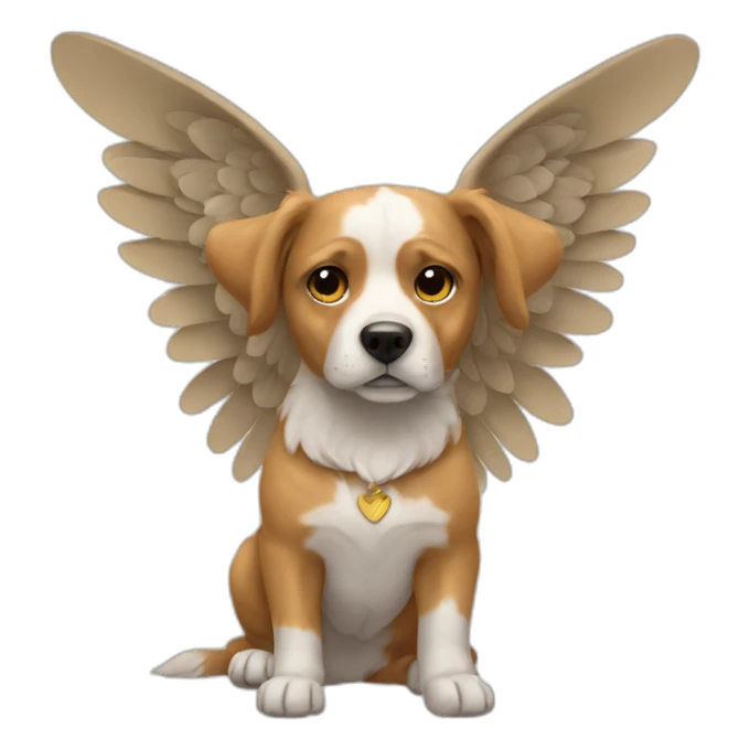 A dog with wings sticker