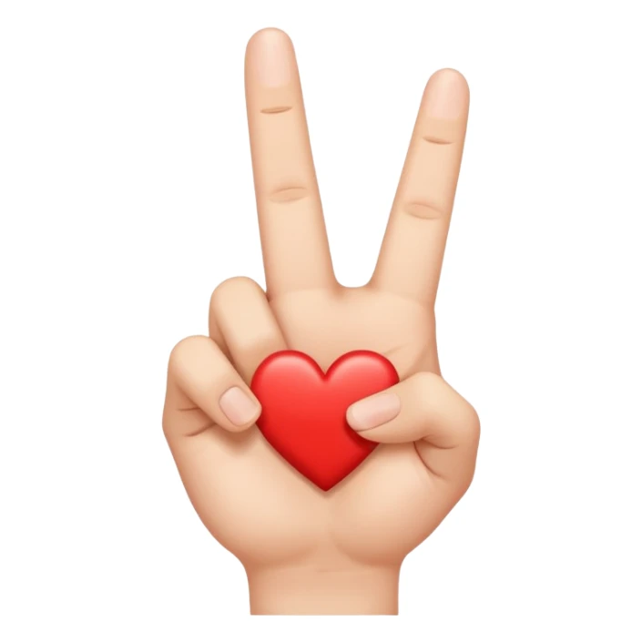 Finger heart with middle finger sticker