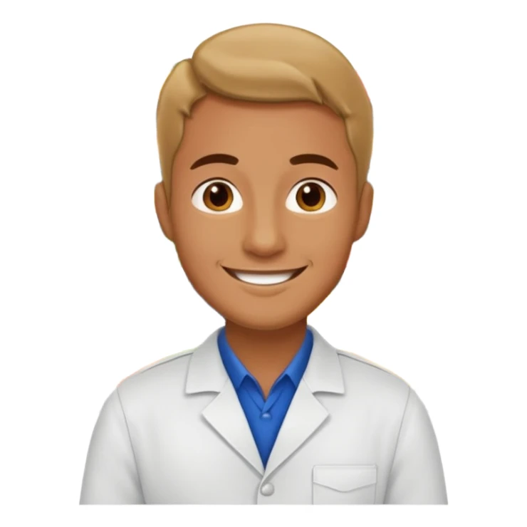 Happy man working in a supermarket sticker