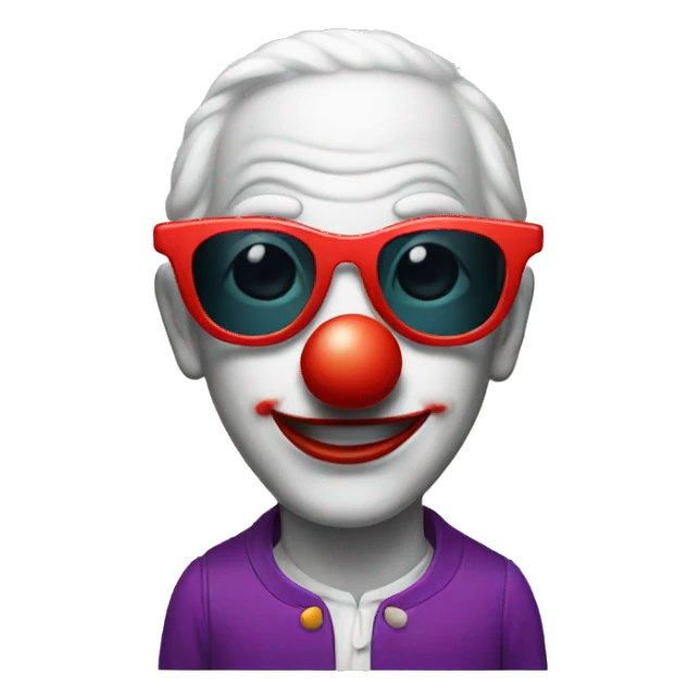 clown with sunglasses sticker