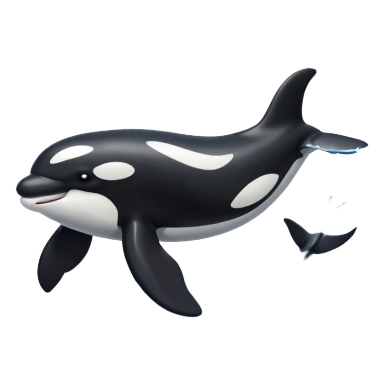 Make an orca swimming powerfully sticker