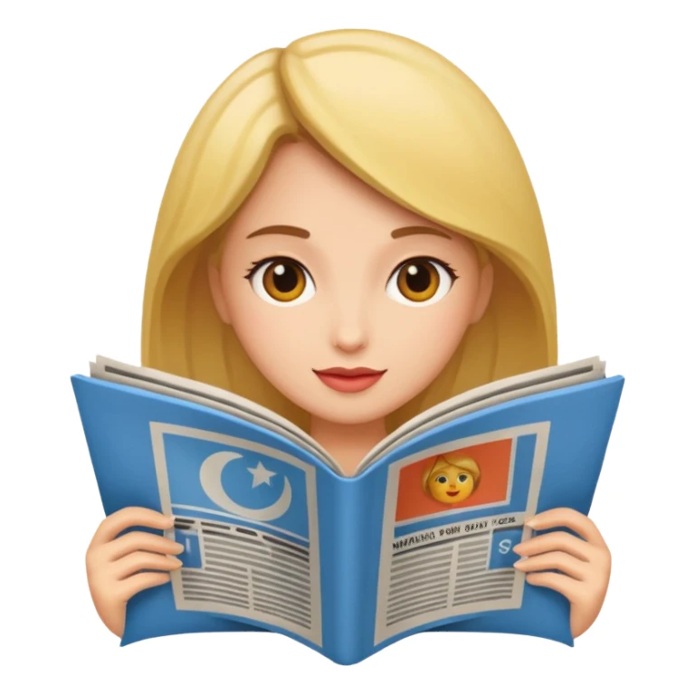 newspaper read women sticker