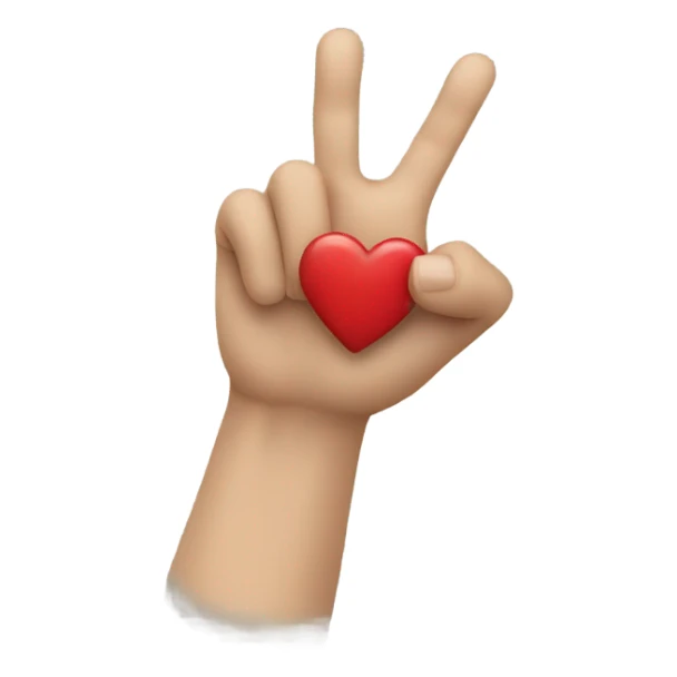 hand throwing a heart sticker