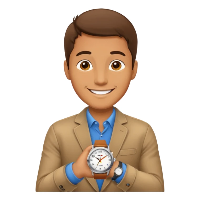 Male wearing watch sticker