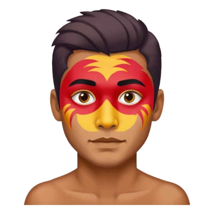 face painted man  sticker