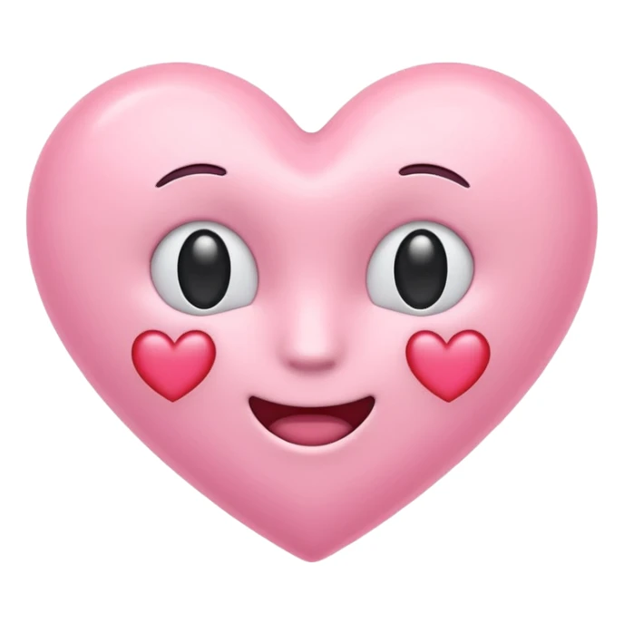 Pastel pink emoji heart  sticker