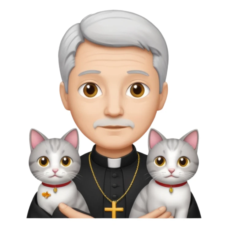 Священник с котом sticker