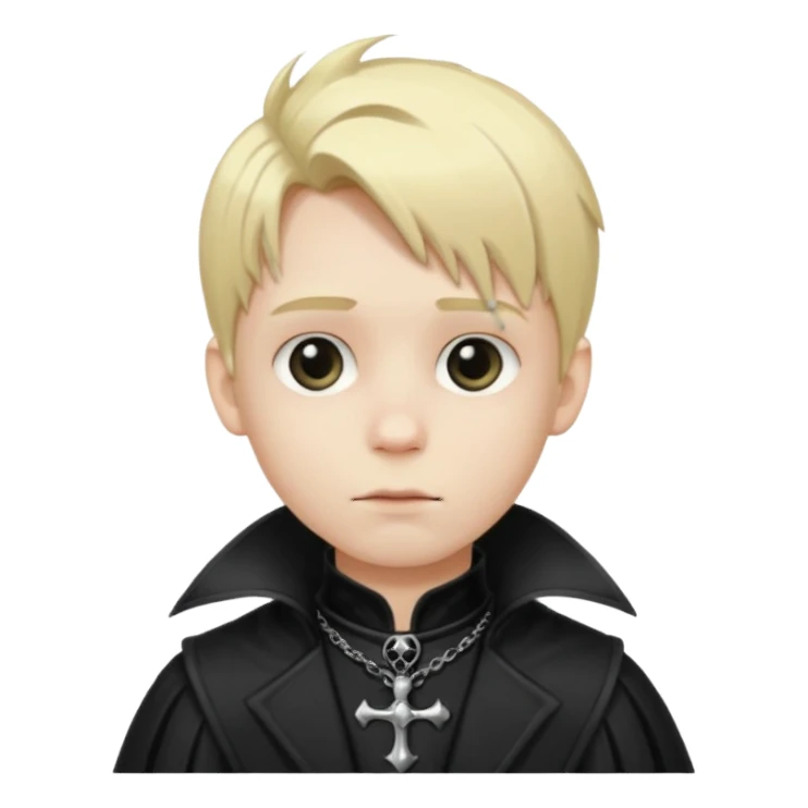 boy with blonde hair gothic sticker