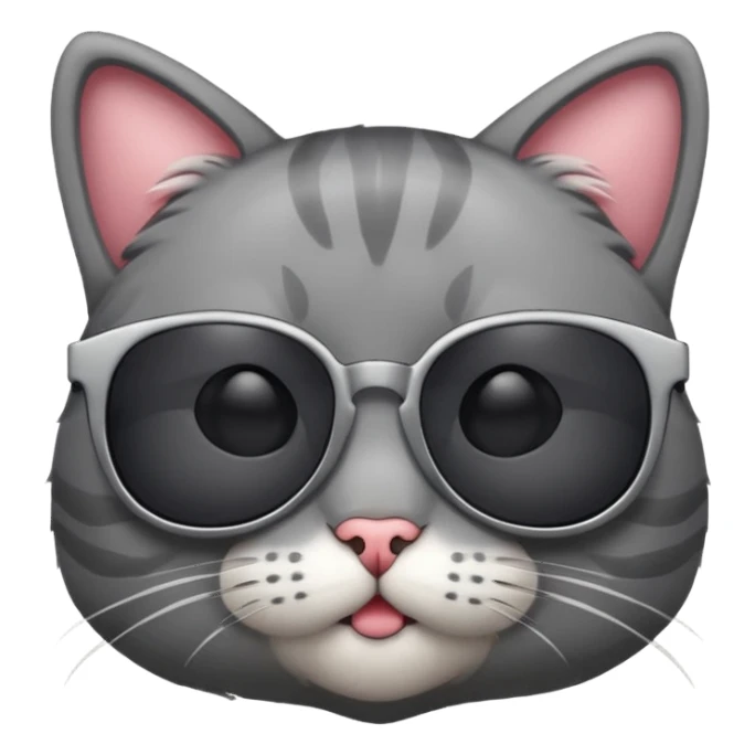 Cat wearing sunglasses sticker
