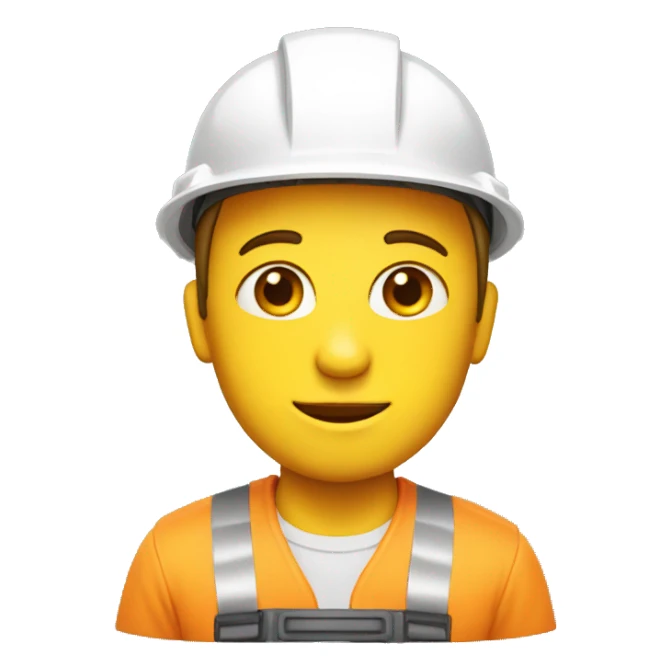 A braver white skin with a construction hat sticker