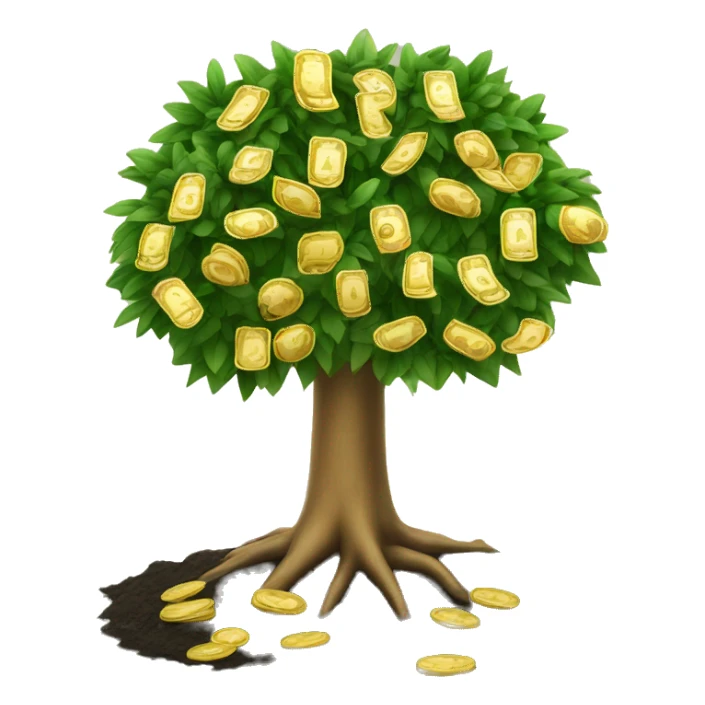 Money tree sticker