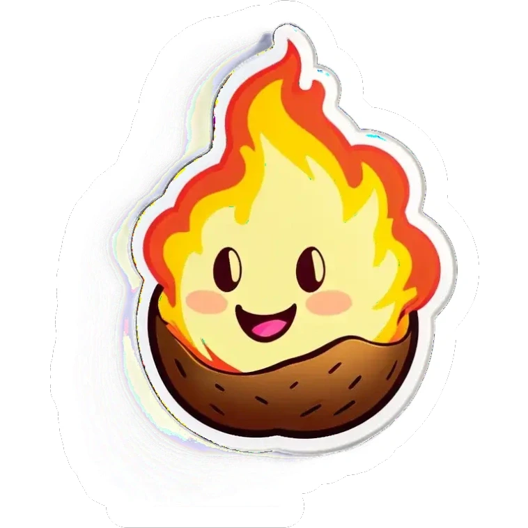 Fire potato  sticker