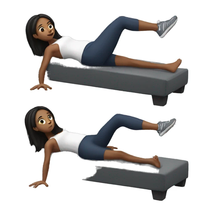 Girl working out on bed sticker