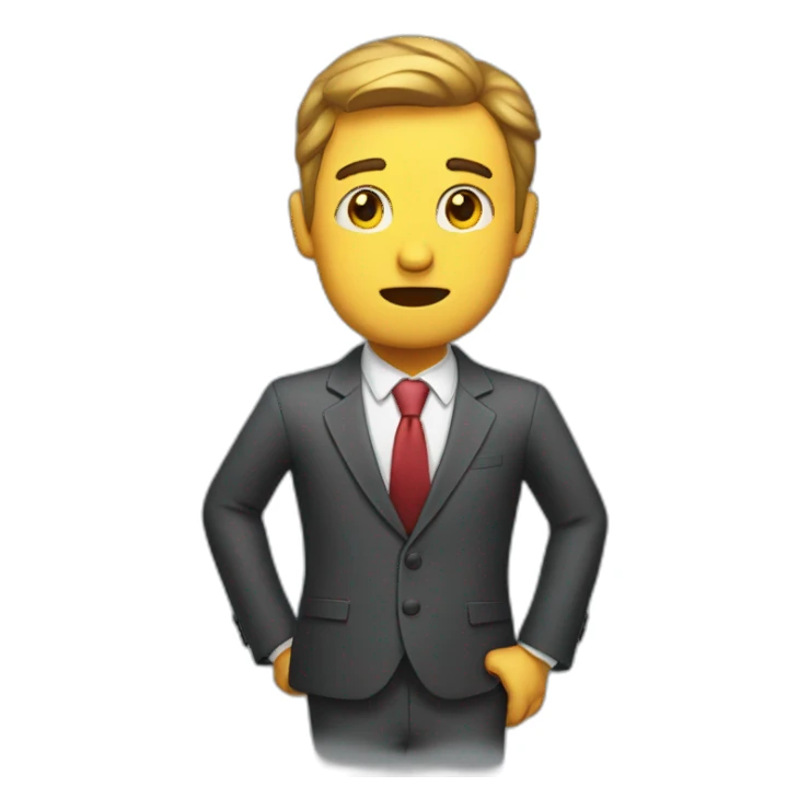 business man doubting sticker