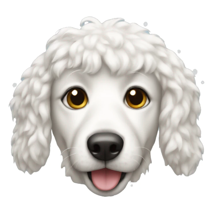 white christmas dog sticker