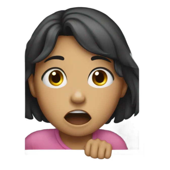 Girl crying out the window sticker