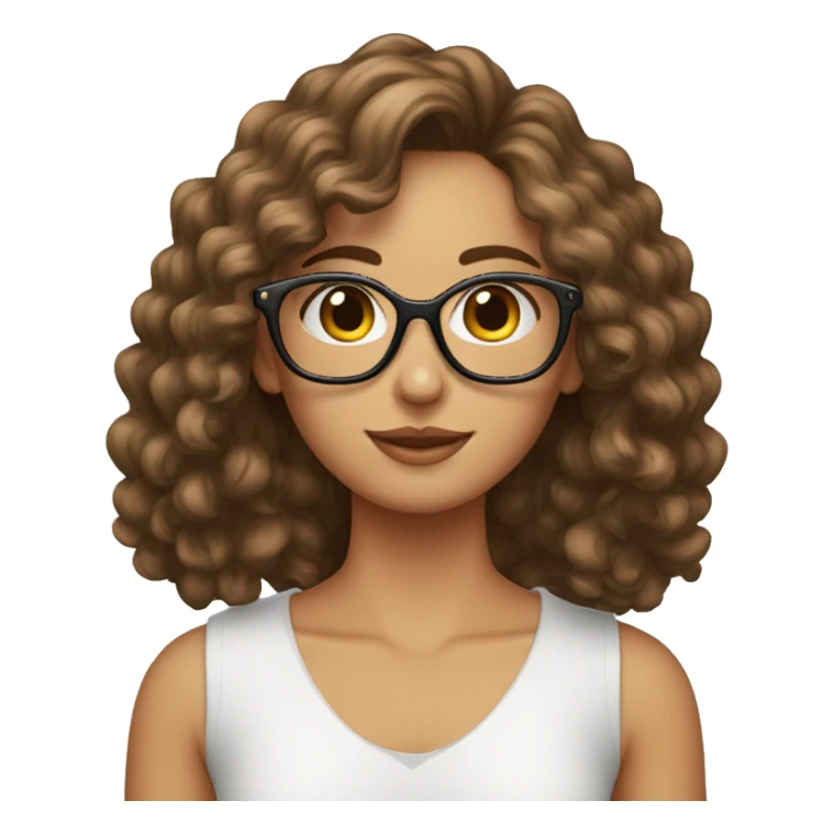 fille cheveux boucler lunette sticker