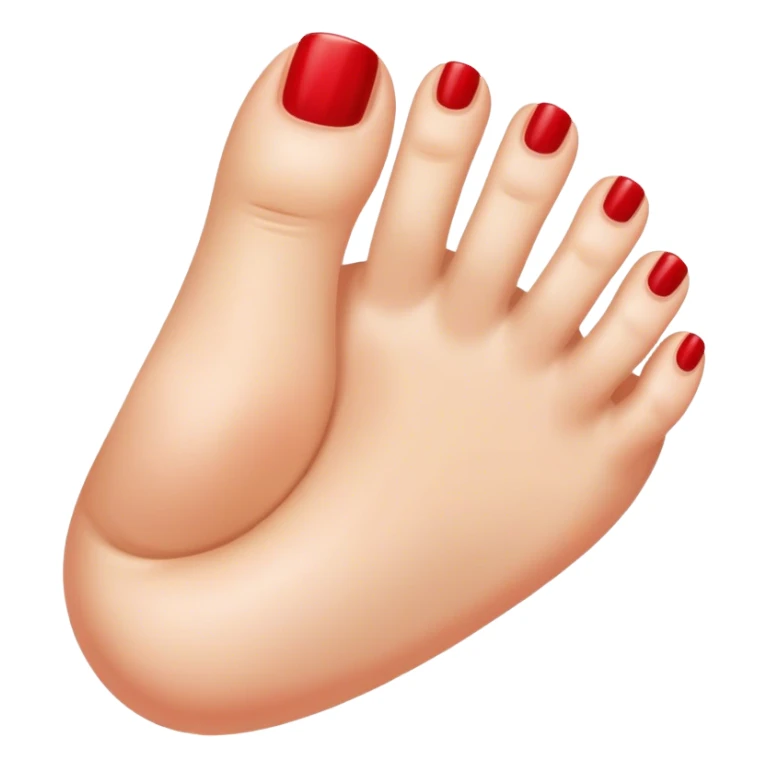 A red toenail sticker
