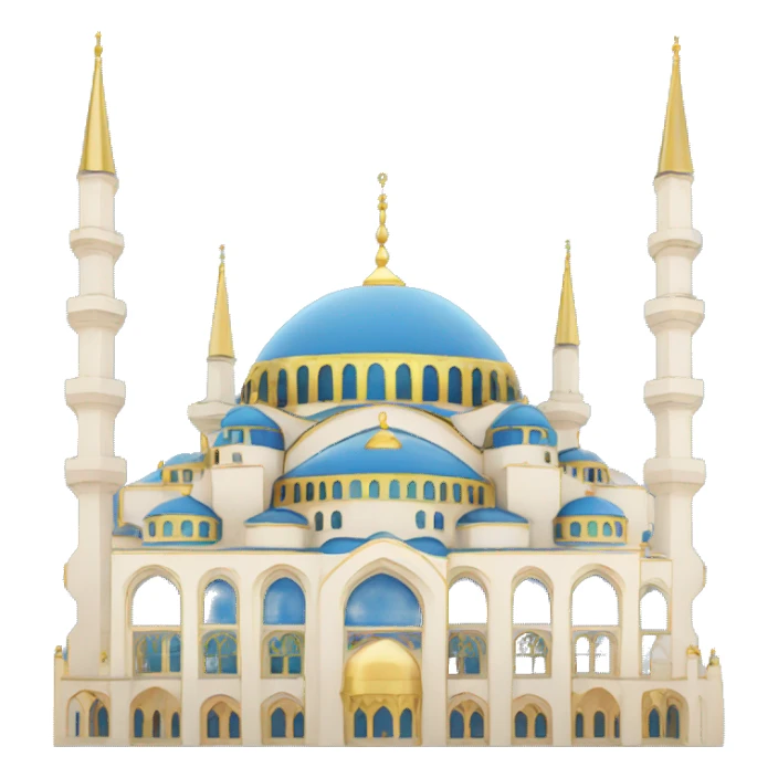 Golden Blue Mosque sticker