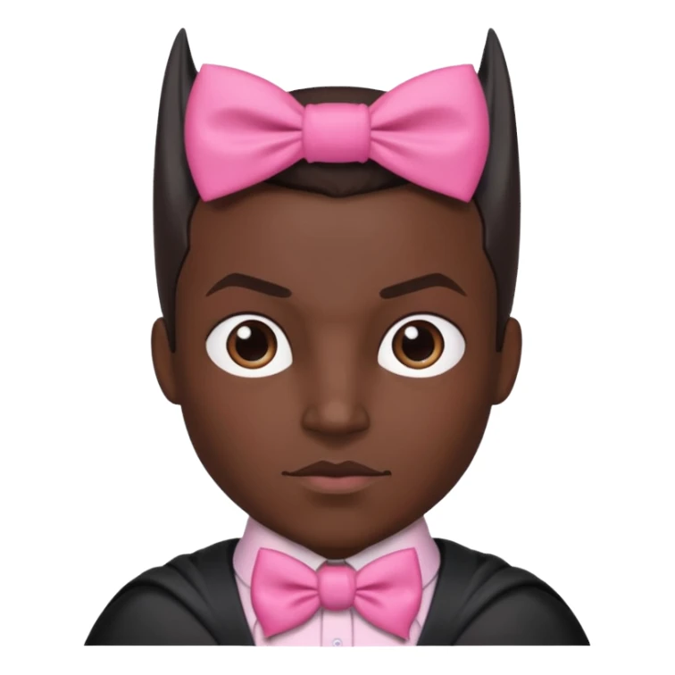 Batman with pink bow sticker