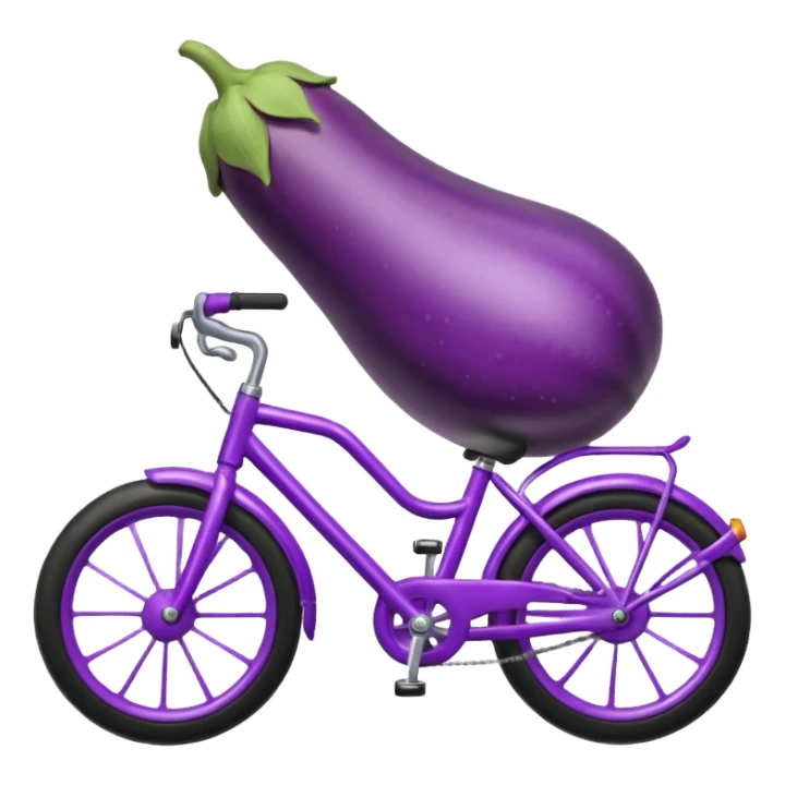 egg plant on bike sticker