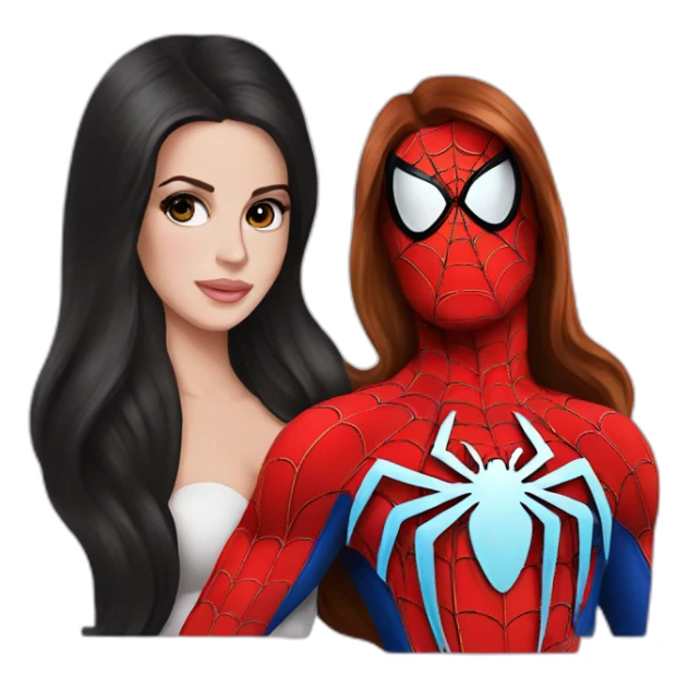 Lana Del Rey and Spiderman sticker